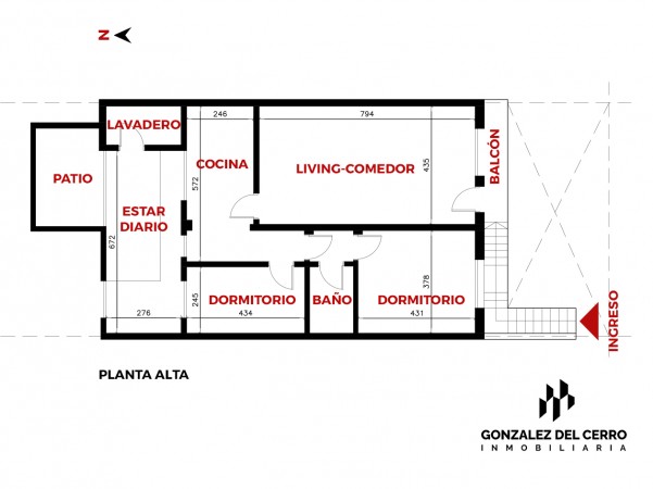 Casa 2 dormitorios en Planta Alta | Uruguay y Matienzo